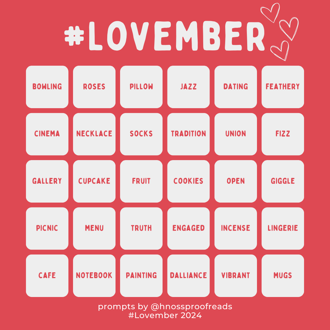 Lovember romance writing challenge 2024 H Noss Proofreads
